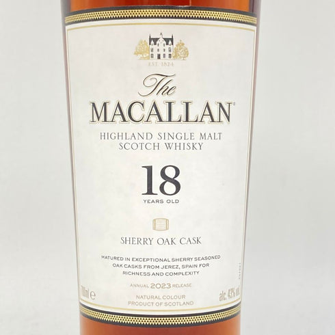 マッカラン 18年 シェリーオークカスク 2023 700ml 43% The MACALLAN 箱無 【D】
