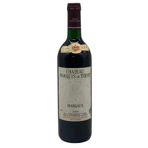 シャトー マルキ ド テルム マルゴー 1989 750ml 12.5% CHATEAU MARQUIS DE TERME MARGAUX ボルドーワイン【J0】