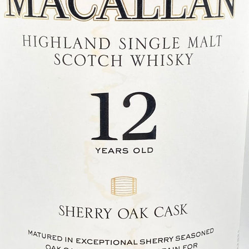 ザ マッカラン 12年 シェリーオークカスク 700ml 40% The MACALLAN 箱無 スコッチウイスキー【V】