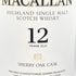 ザ マッカラン 12年 シェリーオークカスク 700ml 40% The MACALLAN 箱無 スコッチウイスキー【V】