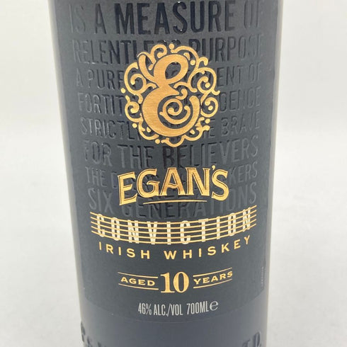 イーガンズ 10年 コンヴィクション 700ml 46% Egan's Conviction アイリッシュウイスキー【P1】