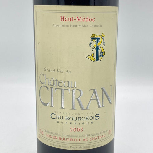 シャトー シトラン 2003 750ml 13% Chateau CITRAN ボルドーワイン【S】