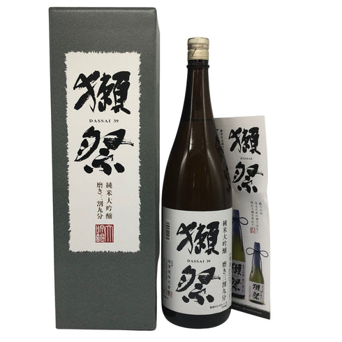 獺祭 純米大吟醸 磨き三割九分 1800ml 15% 2024年11月 日本酒- 純米大吟醸酒【S2】