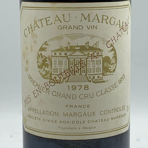 シャトー マルゴー 1978 750ml 12.6% CHATEAU MARGAUX ボルドーワイン【F2】