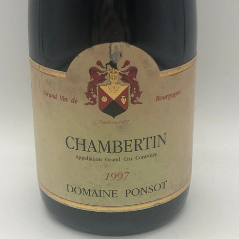 ドメーヌ ポンソ シャンベルタン 1997 750ml 13.5% PONSOT Chambertin ブルゴーニュワイン【I1】
