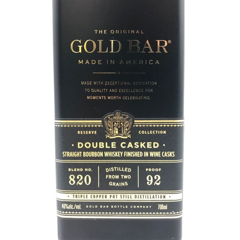 ゴールドバー ダブルカスク ブラックボトル 750ml 46% GOLD BAR バーボン【W1】