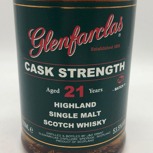 グレンファークラス 21年 カスクストレングス バッチ1 700ml 43% Glenfarclas スコッチウイスキー【L2】