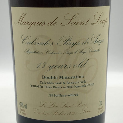 マルキ ド サンループ 13年 ダブルマチュレーション カルヴァドス バニュルス ブランデー 700ml 47.9% Marquis de Saint Loup ブランデー【L1】