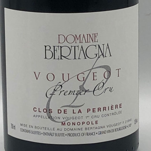 ドメーヌ ベルターニャ ヴージョ プルミエクリュ クロ ド ラ ペリエール 2017 750ml 13.5% Domaine Bertagna Vougeot Clos de la Perriere Premier Cru ブルゴーニュワイン【K1】
