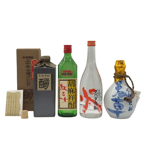 【焼酎4本セット】栗焼酎 ダバダ火振 720ml 25%& 純米焼酎 天草 720ml 35%&胡麻焼酎 紅乙女 720ml 25%&米焼酎 30年古酒ブレンド しょう エクセレンス 720ml 35% 【20】