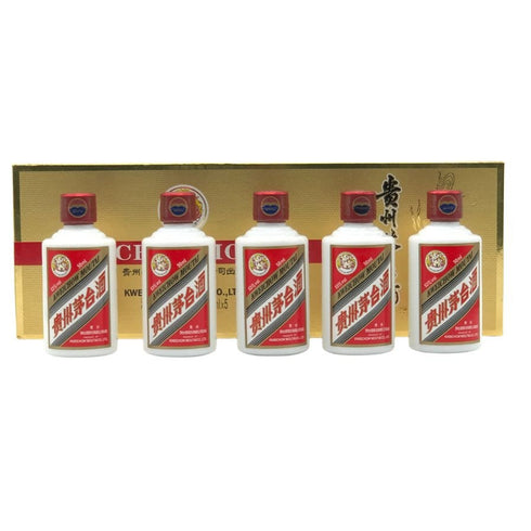 貴州茅台酒 マオタイ酒 天女ラベル 50ml 53% 5本セット MOUTAI 中国酒【H1】