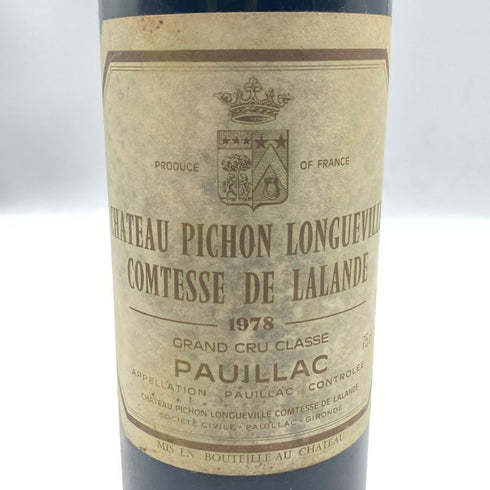 シャトー ピション ロングヴィル コンテス ド ラランド 1978 750ml 14% CHATEAU PICHON LONGUEVILLE COMTESSE DE LALANDE ボルドーワイン【U1】