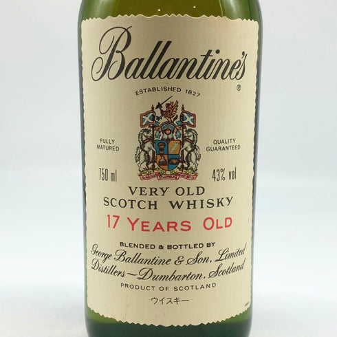 バランタイン 17年 ベリーオールド 750ml 43% Ballantines's Very Old スコッチウイスキー【L4】
