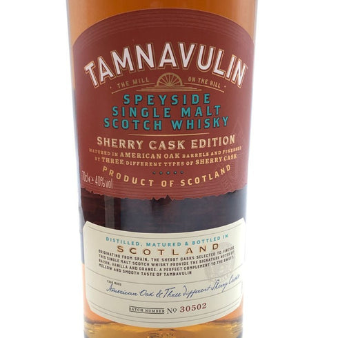 タムナヴーリン シェリーカスク エディション 700ml 40% TAMNAVULIN スコッチウイスキー【F1】