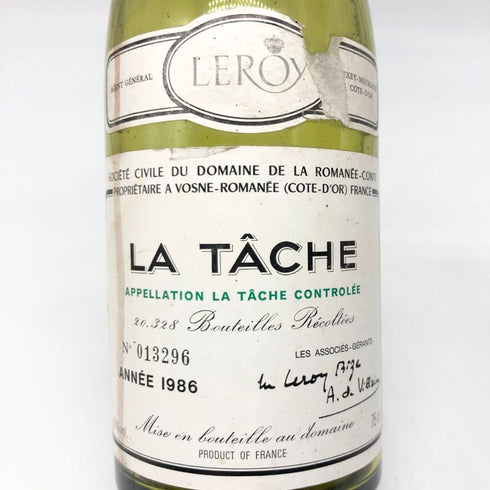 ドメーヌ ド ラ ロマネ コンティ ラターシュ 1986 750ml 空き瓶 DRC Domaine de la Romanée-Conti LA TACHE【B1】
