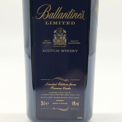 バランタイン リミテッド ブルーボトル 200ml 43% Ballantine's スコッチウイスキー【E1】