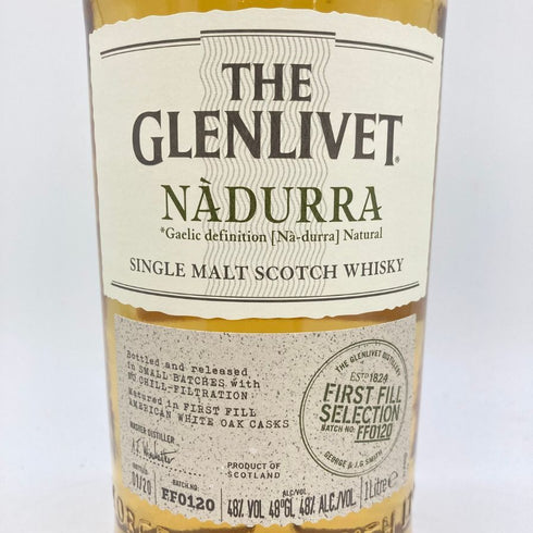 グレンリベット ナデューラ ファーストフィルセレクション 1000ml 48% THE GLENLIVET NADURRA 【J】