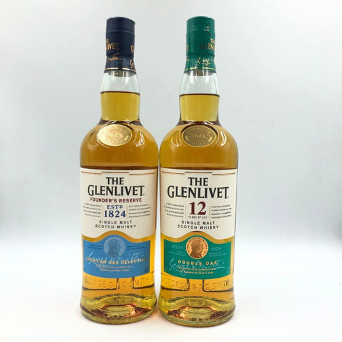 【セット】グレンリベット 12年 ダブルオーク ファウンダーズ リザーブ アメリカンオークセレクション 2本セット 700ml THE GLENLIVET スコッチウイスキー【C1】