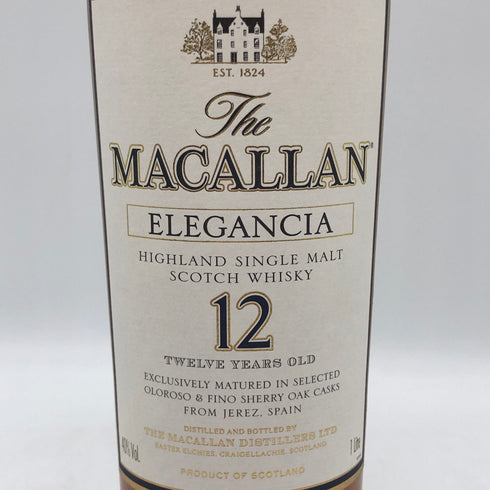 マッカラン 12年 エレガンシア 1000ml 40% The MACALLAN スコッチウイスキー【Q2】