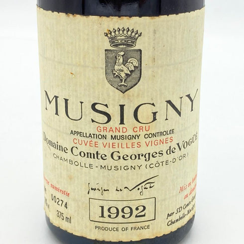 ドメーヌ コント ジョルジュ ド ヴォギュエ ミュジニー 1992 375ml 12% Comte Georges de Vogue ブルゴーニュワイン【B1】