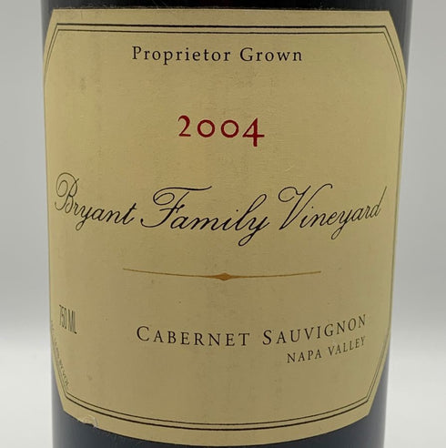 ブライアント ファミリー ヴィンヤード カベルネ ソーヴィニヨン 2004 750ml 14.8% ナパヴァレー Bryant Family Vineyard Cabernet Sauvignon カリフォルニアワイン【S4】