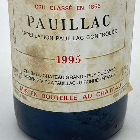 シャトー グラン ピュイ デュカス 1995 375ml 12.5% CHATEAU GRAND-PUY DUCASSE ブルゴーニュワイン【B1】