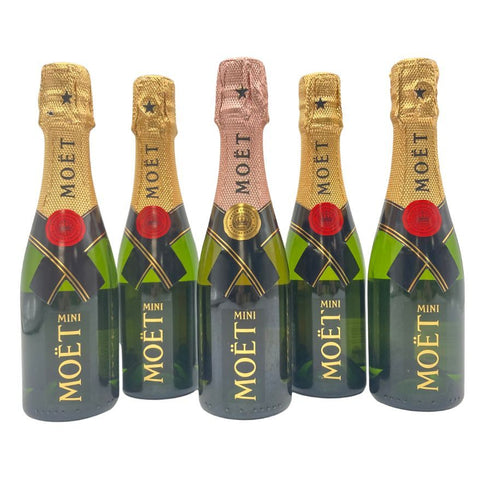 【セット】モエ エ シャンドン ベビーボトル 200ml 5本セット 白4本 ロゼ1本 MOET&CHANDON シャンパン【P1】