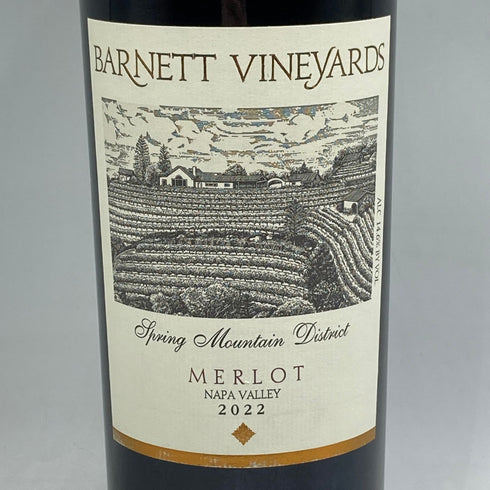 バーネットヴィンヤーズ メルロー スプリング マウンテン 2022 750ml 15% Barnett Vineyards Merlot Spring Mountain カリフォルニアワイン【D0】