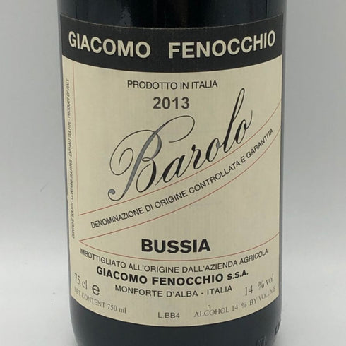 ジャコモ フェノッキオ バローロ ブッシア 2013 750ml 14% Giacomo Fenocchio Barolo Bussia イタリアワイン【V0】