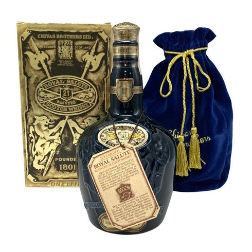 シーバス ブラザーズ ロイヤルサルート 21年 青陶器 1000ml 40% CHIVAS BROTHERS ROYAL SALUTE スコッチウイスキー1723g【I1】
