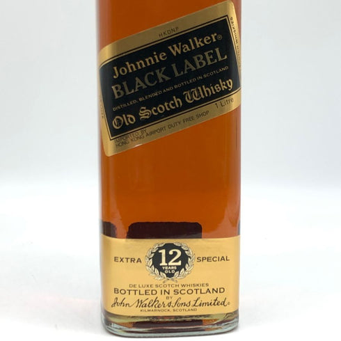 ジョニーウォーカー ブラックラベル 12年 エクストラ スペシャル 黒金キャップ 1000ml Johnnie Walker BLACK LABEL EXTRA SPECIAL スコッチウイスキー【A0】