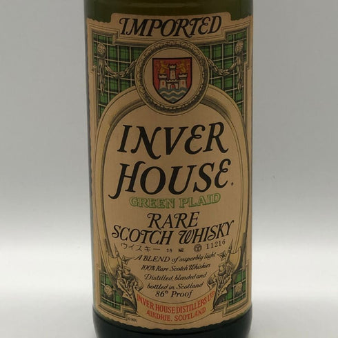 インバー ハウス グリーン プレイド 86Proof 750ml 43% INVER HOUSE スコッチウイスキー【G0】