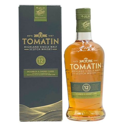 トマーティン 12年 バーボン&シェリーカスク 700ml 43% TOMATIN スコッチウイスキー【C3】