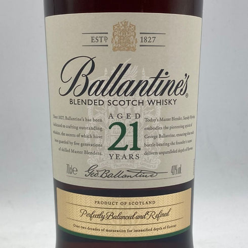 バランタイン 21年 金キャップ 700ml 40% Ballantine's スコッチウイスキー【E2】