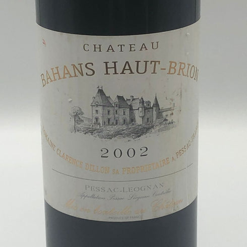 シャトー バーン オー ブリオン 2002 13% 750ml Chateau Bahans Haut-Brion ボルドーワイン【V1】