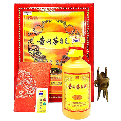 貴州茅台酒 マオタイ酒 15年 2017 500ml 53% MOUTAI KWEICHOW 中国酒992g【Q1】