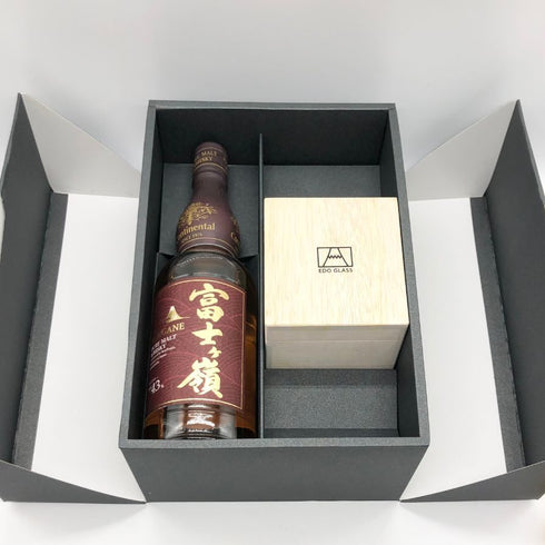 東京都限定◆富士ヶ嶺 ピュアモルト ウイスキー 江戸切子セット 700ml 43% FUJIGANE PURE MALT 【Y】