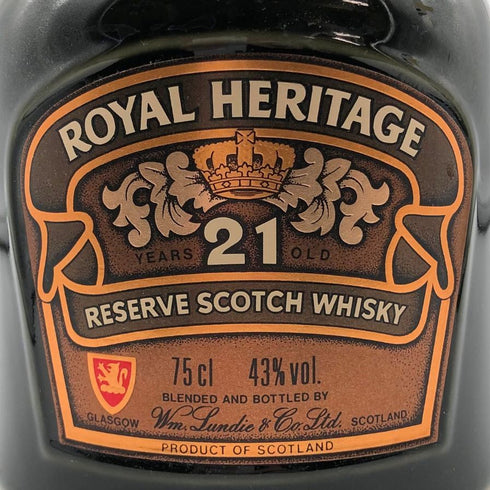 ロイヤル ヘリテージ 21年 陶器ボトル 750ml 43% ROYAL HERITAGE スコッチウイスキー【D】