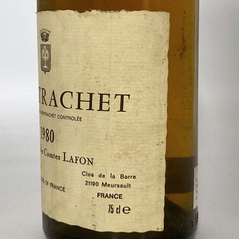 コント ラフォン モンラッシェ 1980 750ml 14% Comtes Lafon Montrachet 白ワイン【Q4】