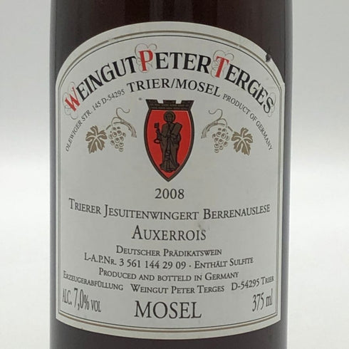 ヴァイングート ピーター テルゲス イェズィテンヴィンゲルト リースリング 2008 375ml 7% Weingut Peter Terges 白ワイン【K1】