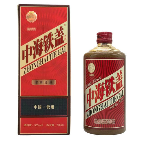 中国酒 中海铁盖 中海鉄蓋 陶器ボトル 500ml 53% ZHONGHAI TIE GAI 中国酒962g【B1】