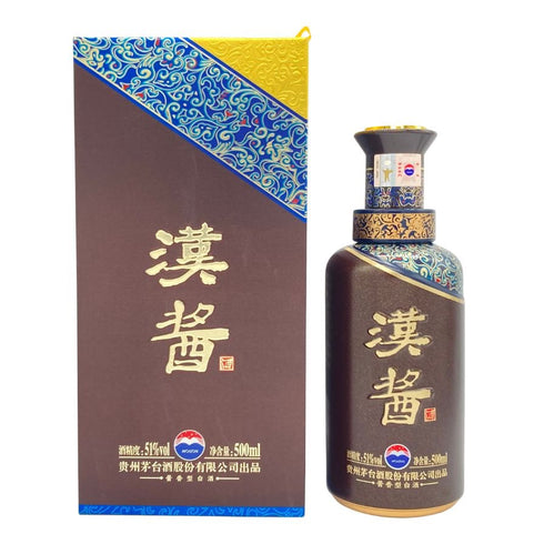 貴州茅台酒股份 漢醤 醤香型白酒 陶器ボトル 500ml 51% MOUTAI 中国酒1034.8g【C1】