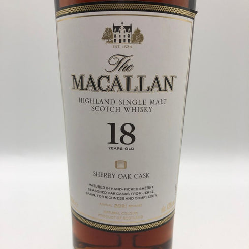 マッカラン 18年 シェリーオークカスク 2021 700ml 43% The MACALLAN スコッチウイスキー【L4】