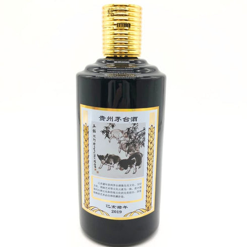 貴州茅台酒 マオタイ酒 五星麦 干支ボトル 猪歳 2019 500ml 53% MOUTAI 【I2】