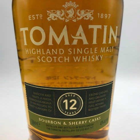 トマーティン 12年 バーボン&シェリーカスク 700ml 43% TOMATIN スコッチウイスキー【C3】
