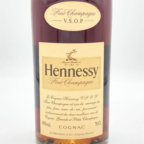 ヘネシー VSOP ファインシャンパーニュ スリムボトル クリアボトル 700ml 40% Hennessy VSOP コニャック【W4】