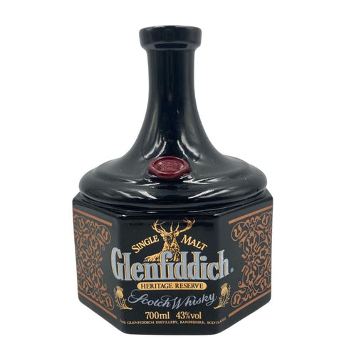 グレンフィディック ヘリテージ リザーブ シングルモルト 黒陶器 700ml 43% Glenfiddich スコッチウイスキー1403g【F】