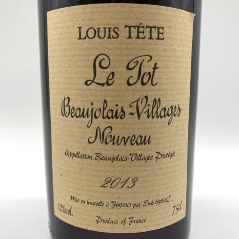 ルイ テット ル ポット ボージョレ ヴィラージュ ヌーヴォー 2013 750ml 12% Louis Tete Le Pot Beaujolais Villages Nouveau ブルゴーニュワイン【X4】