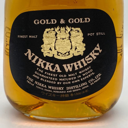 東京都限定◆ニッカ ウイスキー ゴールド&ゴールド 特級 760ml 43% NIKKA WHISKY GOLD&GOLD 【I2】