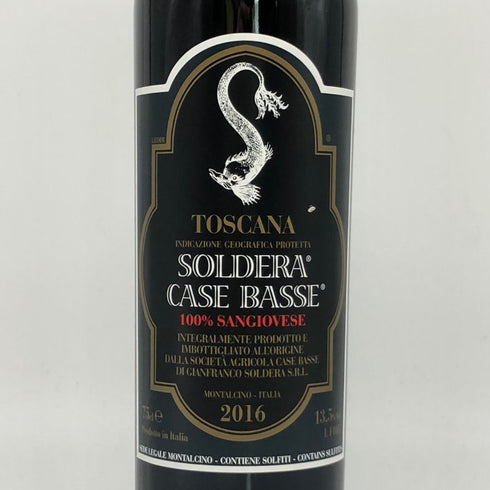 トスカーナ カーゼ バッセ ソルデラ 2016 750ml 13.5% TOSCANA CASE BASSE SOLDERA イタリアワイン【B3】